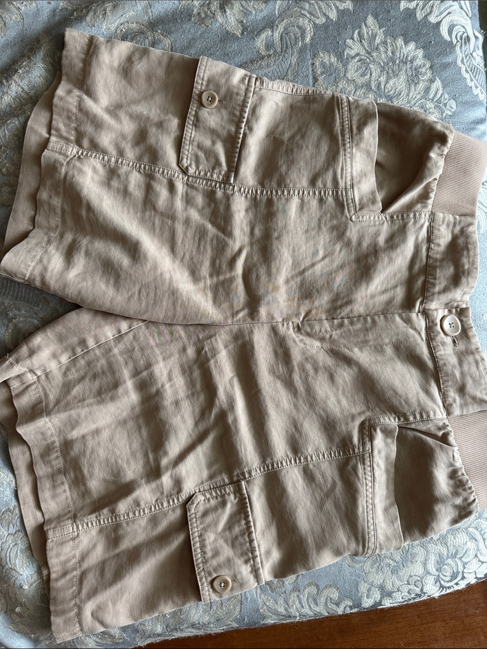 Beige Cargo Pocket Shorts